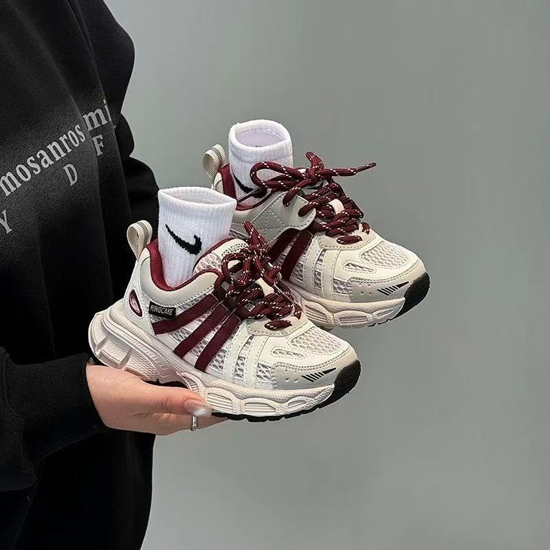 Girls' Sports Shoes 2025 Spring and Autumn New Children's Shoes Mesh Soft Sole Medium and Old Children's Dad Shoes Boys' Shoes