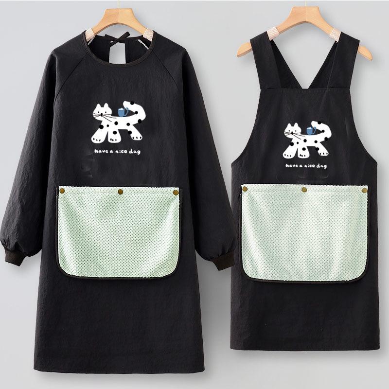 Waterproof Cartoon Kitchen Apron - Oil-Proof, Breathable, Wipeable, All-Season Cooking Coveralls