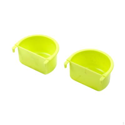 2Pcs Bird Feeding Dishes Parrot Cage Feeders Sturdy Food Trays Accessories Feeder