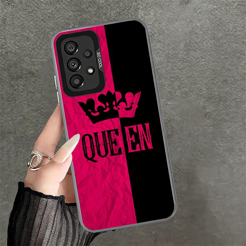 

Queen King Couple Theme Shockproof Phone Case for Samsung A17 A16 A15 A14 A37 A57 A36 A56 A26 A35 A55 A25 A34 A54 A24 A13 A23 A3 Samsung A34