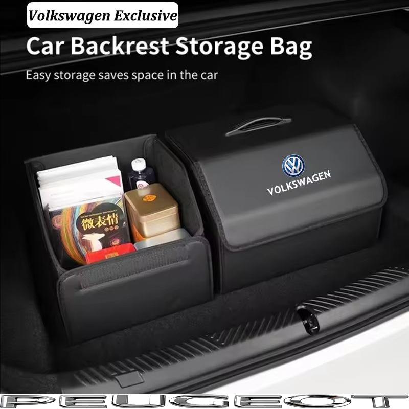 PU Leather Car Trunk Storage Bag Collapsible Camping Box For VW GTI Polo Golf MK6 Passat B6 Jetta Tiguan CC Taigo T-ROC Hub Cap PR1