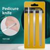 3 pz/set Set di coltelli per pedicure Strumenti professionali per la cura del piede dell'unghia del piede incarnita Kit di rimozione del tagliatore di unghie in acciaio inossidabile