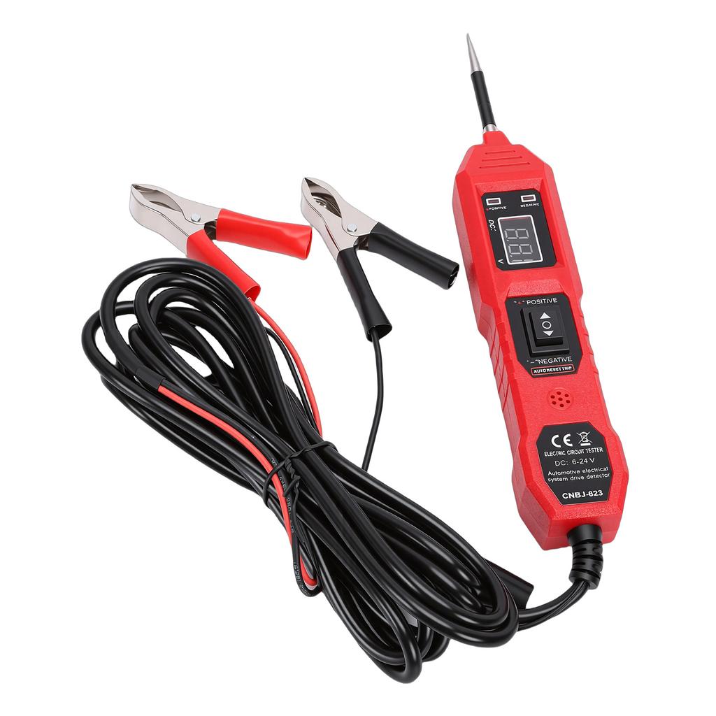 Car Circuit Tester Multifunctional High Sensitivity LCD Display Automotive Power Circuit Probe Tester with 4.5m