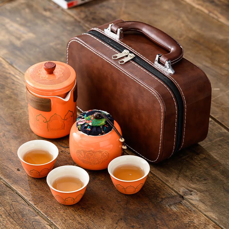 Portable Ceramic Travel Kung Fu Tea Set