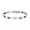 Two Tone Steel And Black Bracelet JM424ATZ50 For Men