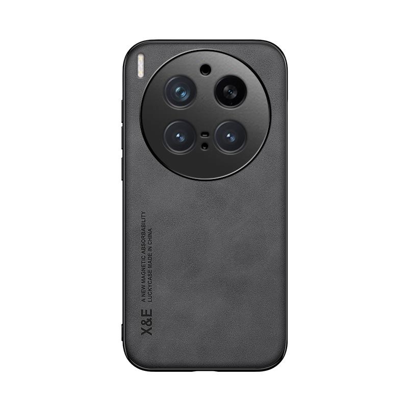 KEYSION Luxury Retro PU Leather Phone Case for VIVO X300 Pro 5G Soft Silicone+PC Shockproof Phone Back Cover for VIVO X300 Pro