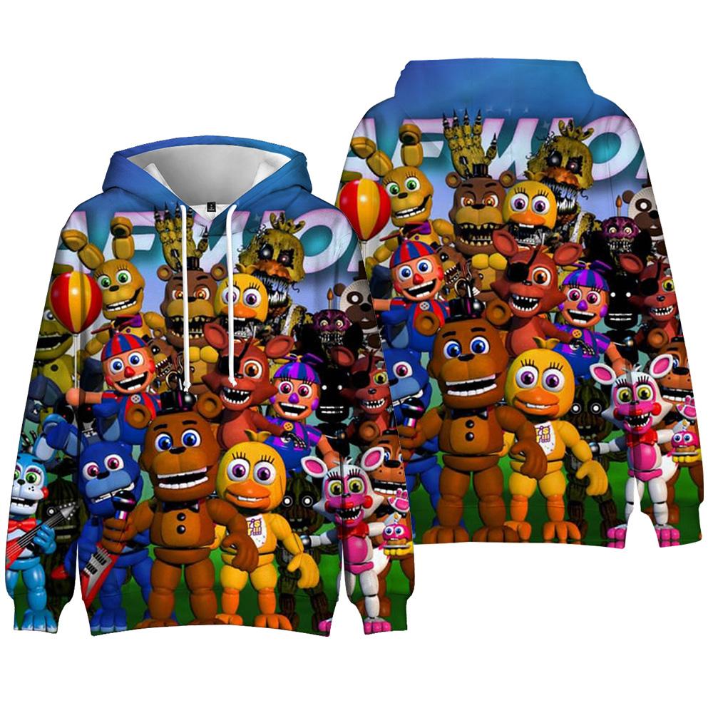 Unisex Cosplay Hoodie Pullover Damen Herren Five Nights At Freddy's Kapuzenpullover Kostüm