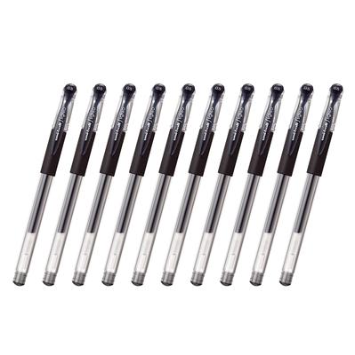 Mitsubishi Pencil Gel-Kugelschreiber Signo Schwarz Set mit 10 Stück Uni-ball 0,5 mm UM15105.24X10