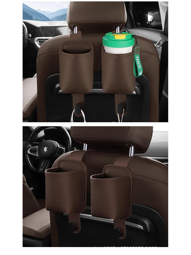 Multifunctional Car Seat Back Hook and Cup Holder Organizer