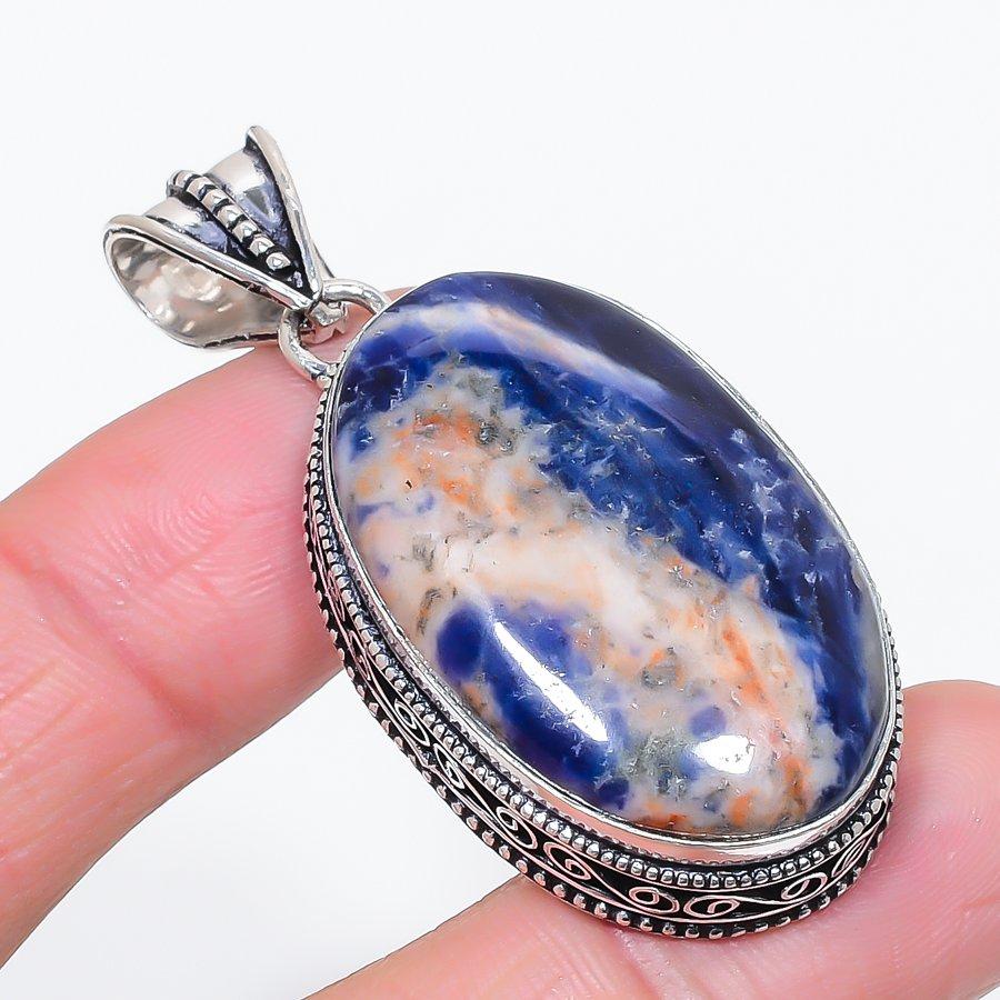 

Натуральный камень содалит, серебро 925 пробы, ювелирная подвеска 2,17 I1c78