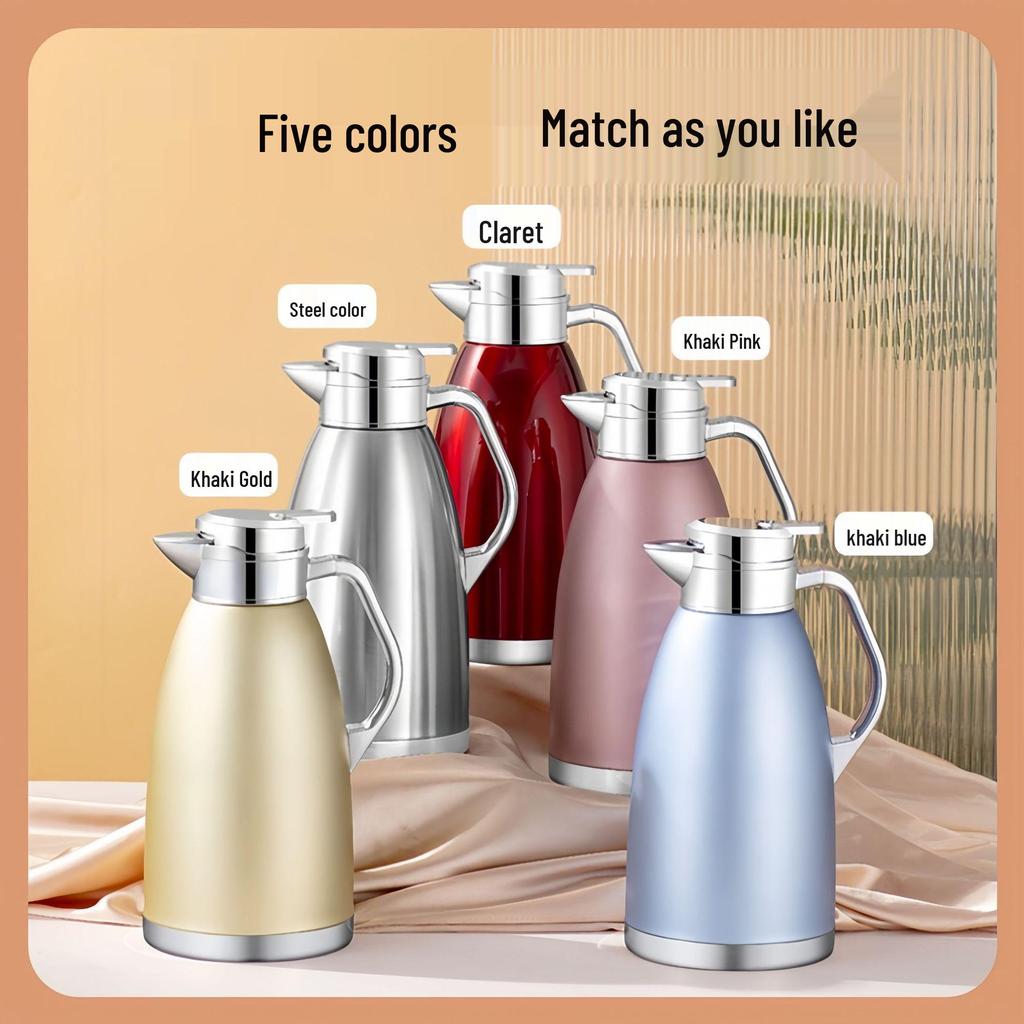 304 Stainless Steel Anti-Scald Insulated Kettle - Double-Layer Hot Water Bottle for Home & Commercial Use