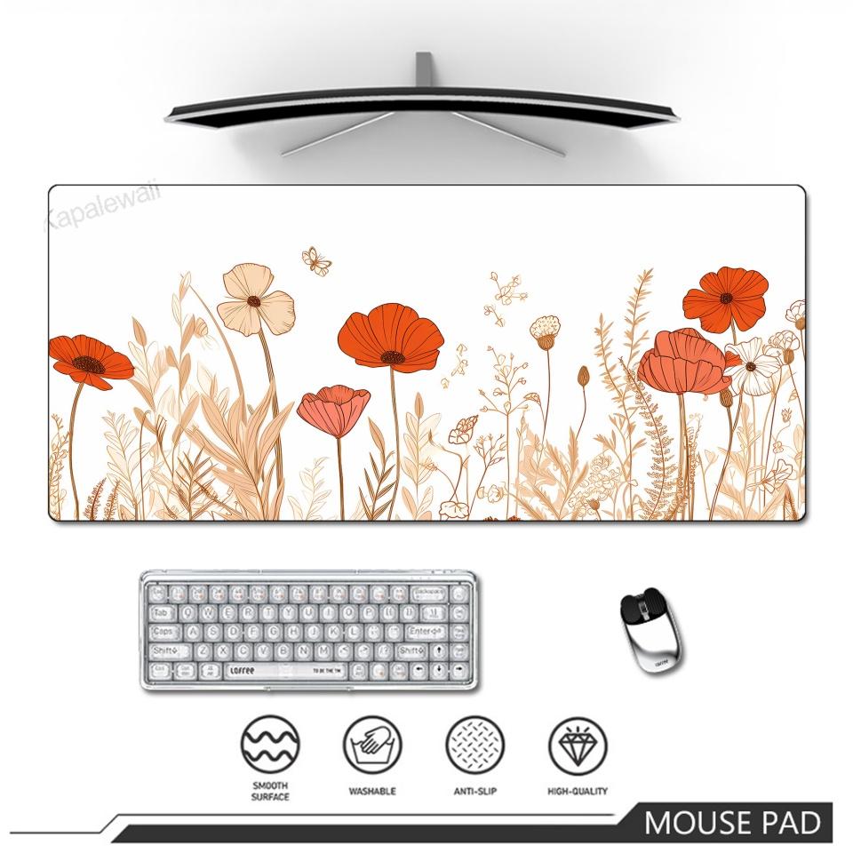 Carpet Gamer Mouse Pads Flowers Design Desk Mat Large Anime nonSlip rubber base gamer pc Keyboard Gamer mat Mouse Padss