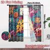2pcs   2D FLAT PRINTING Curtains (Without Rod) Birthday Hoop Modern Curtain Fabric Yarn Curtains Holiday for Bedroom   Living