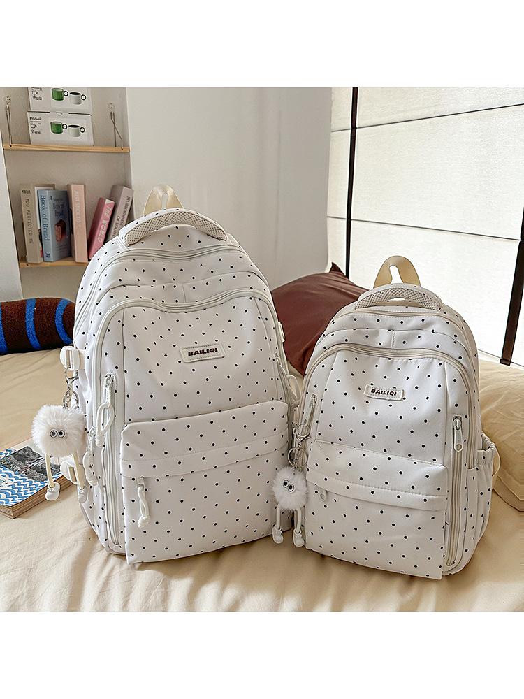 Damen Rucksack im schlichten pastoralen Stil: Ideal für Campus, Reisen und Studenten - Große Kapazität für Junior High, High School und College.