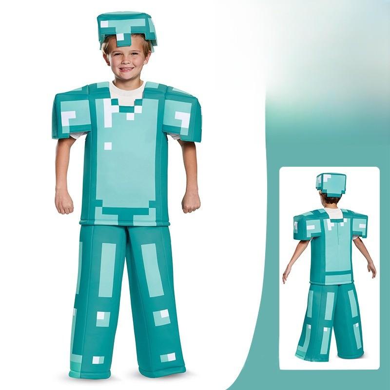 Minecraft Diamond Armor Cosplay Costume With Polyester Material For Game Anime Role Play