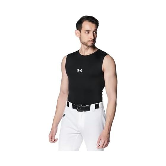 Under Armour Тренировочная Базовая Футболка UA Heat Gear Armor Компрессионная Без Рукавов С Круглым Вырезом Мужская