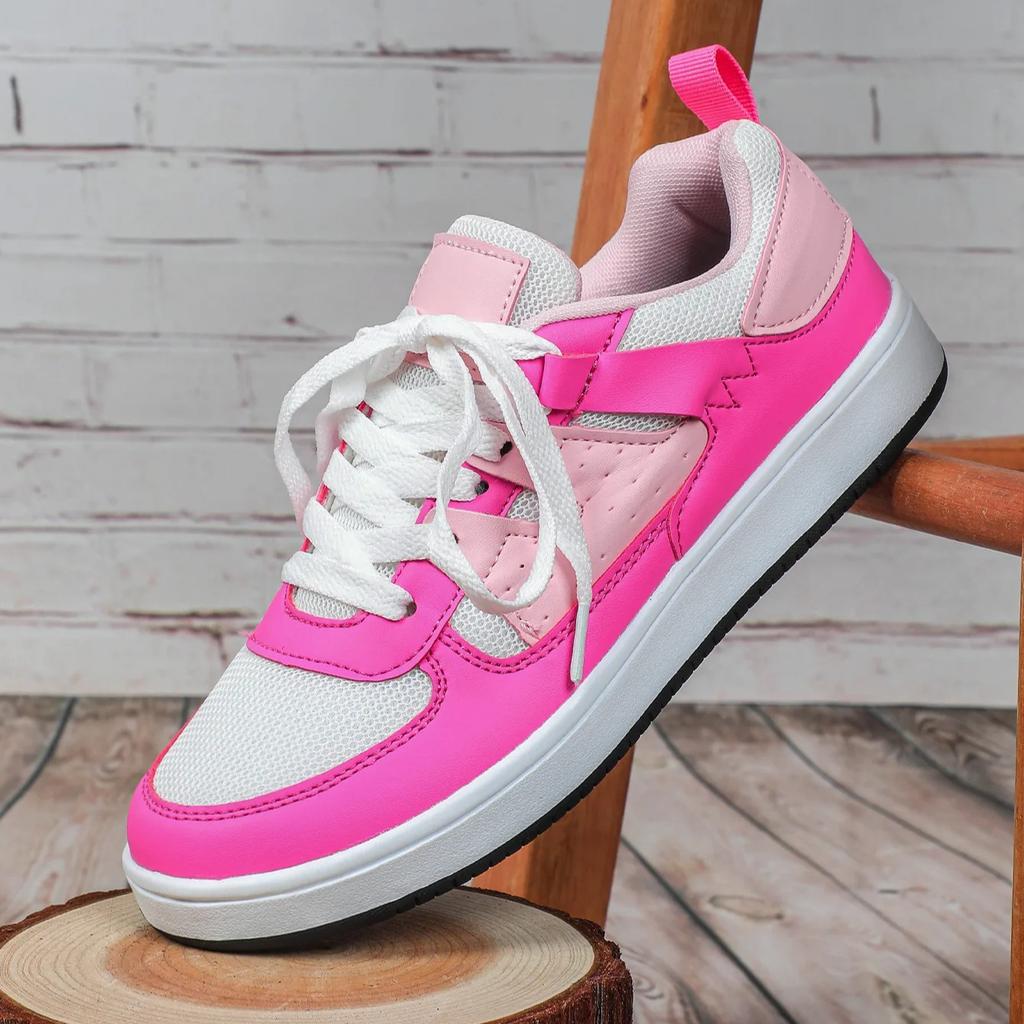 Board Shoes Mesh Casual Sneakers Fashion Flat Shoes Low-cut Leisure Sports Shoes Outdoor Walking Flats Casual Versatile