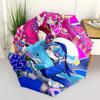 1 Stück Outdoor-Schirm mit Anime-Print - Automatisches Öffnen/Schließen, Tragbares 3-fach faltbares Design, 8-Speichen-Eisenrahmen - Perfektes Geschenk für Fans, Reisende, E