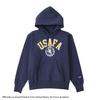 Hoodie Long Sleeve COTTON USA Graphic Print Reverse Hooded Sweatshirt Dark Navy [Champion] 11.5oz Weave(R) REVERSWEAVE(R) C3-Y113 Men's