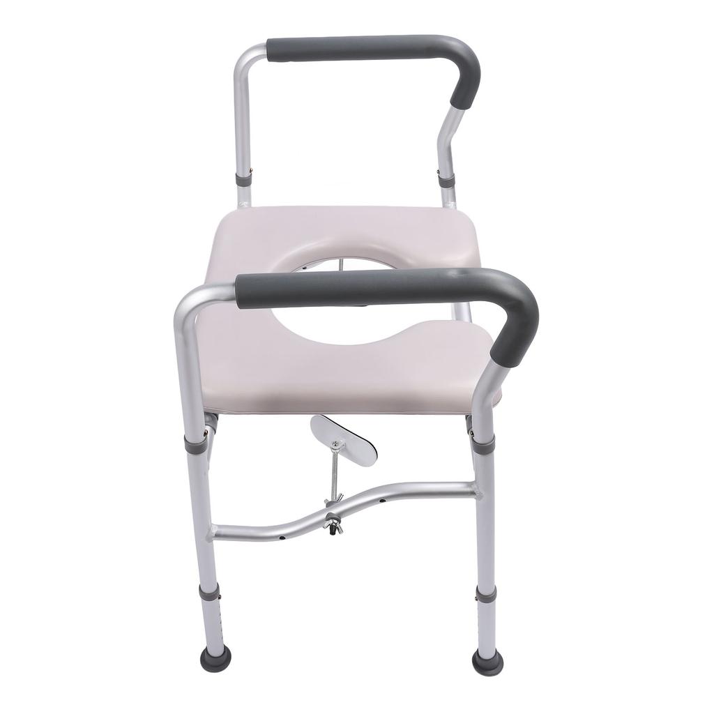 Raised Toilet Seat with Handle Anti Slip Adjustable Simple Sturdy Elderly Toilet Seat Riser for