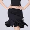 Women's Latin Dance Bodycon Skirt with Fishbone Side Slit