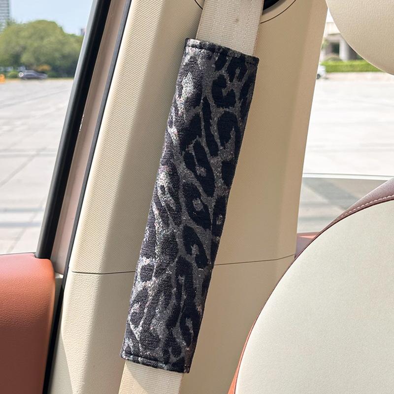 Car Seat Belt Shoulder Cover Leopard Print Children's Car Seat Belt Protective Cover New Car Interior Supplies