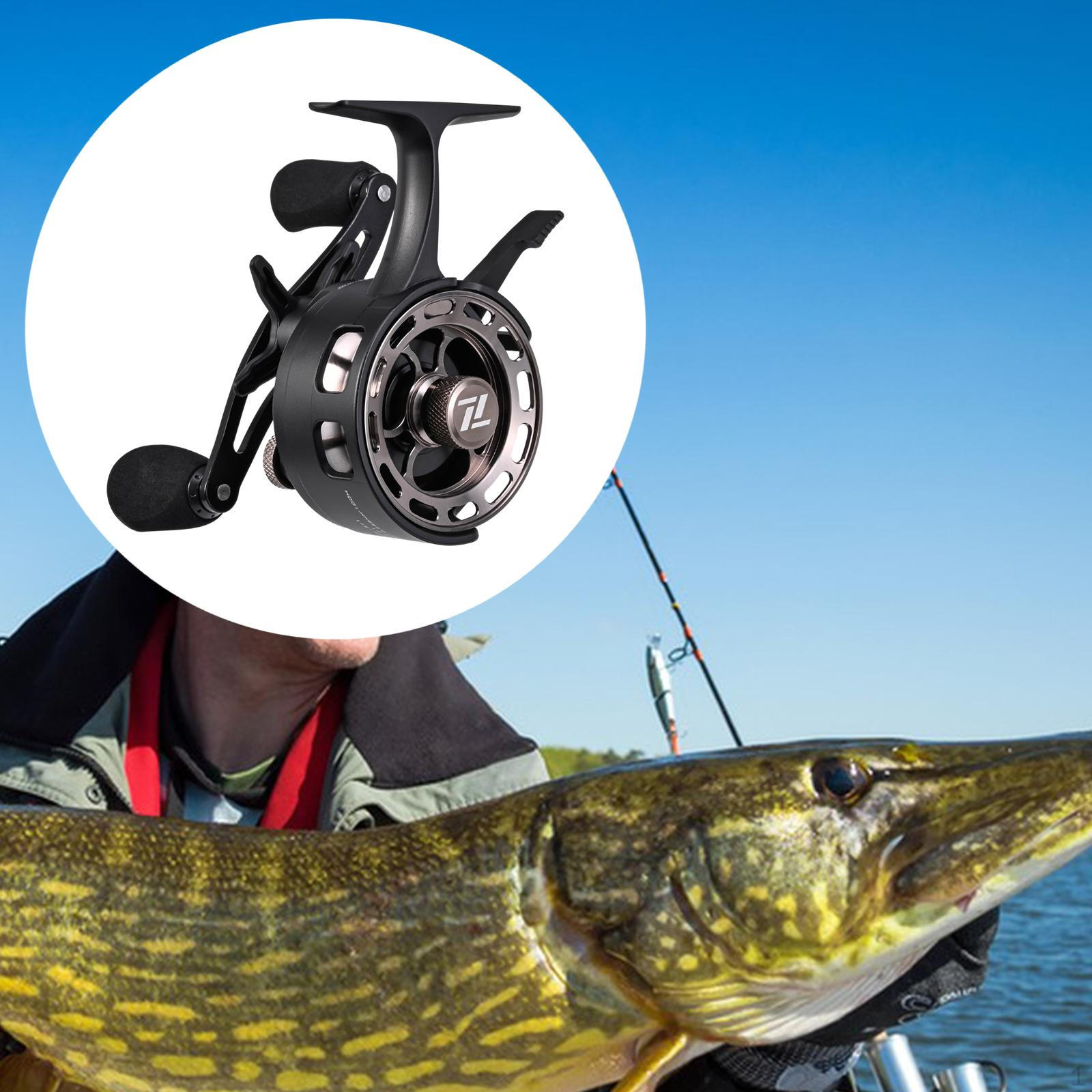 

Катушка для зимней рыбалки 3+1 Металлические подшипники 3.2:1 Передаточное отношение Принадлежности для летнего озера Black Left Hand