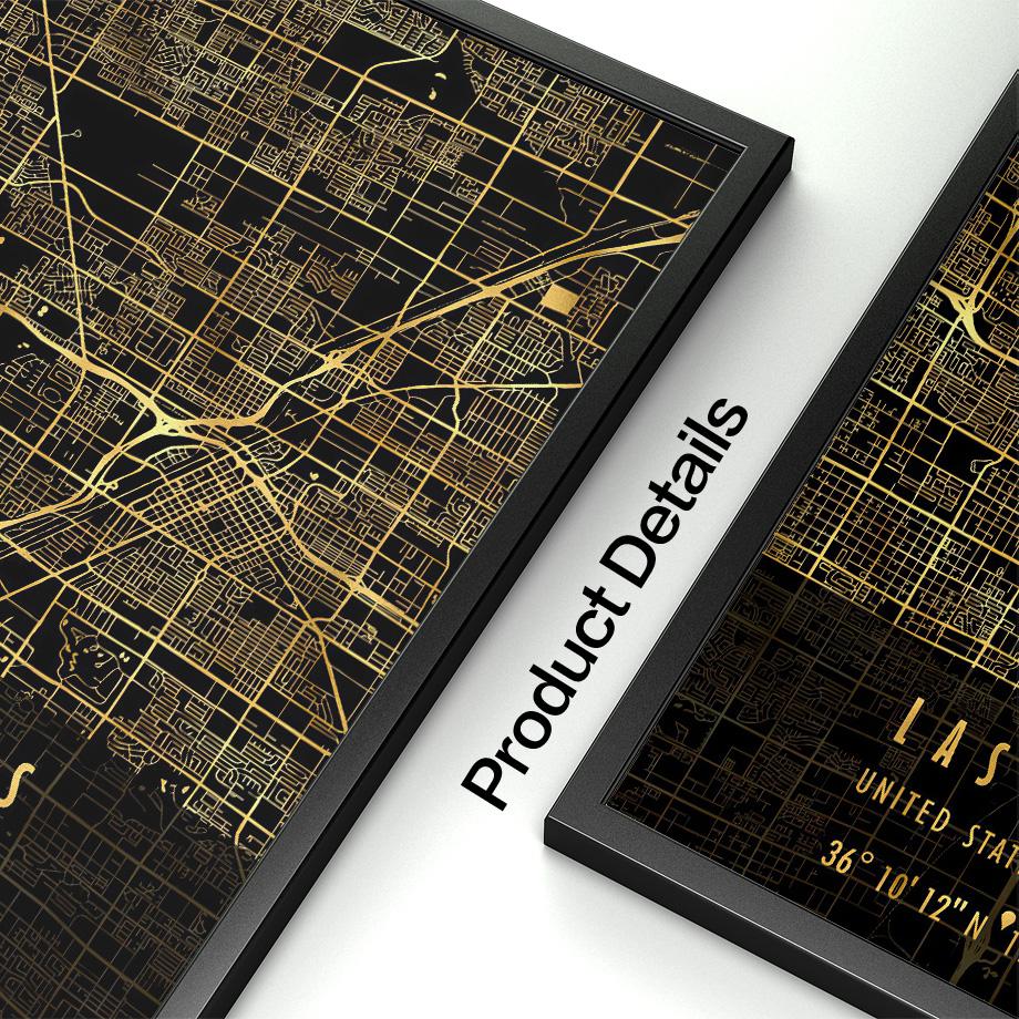 Las Vegas Chicago USA Amerika Stadtplan Wohnzimmer Dekor Poster und Drucke Wand Kunst Leinwand Malerei Wandbilder Home Club