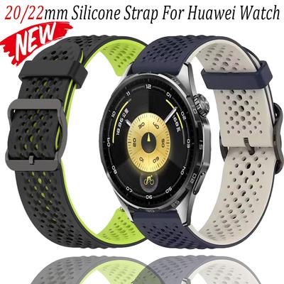 20mm 22mm Silicone Strap For Huawei Watch 5 GT6-5-3 Pro 46mm Sports Bracelet Wristband Huawei Watch 4 3 Pro GT6-5-4-3 46mm Band