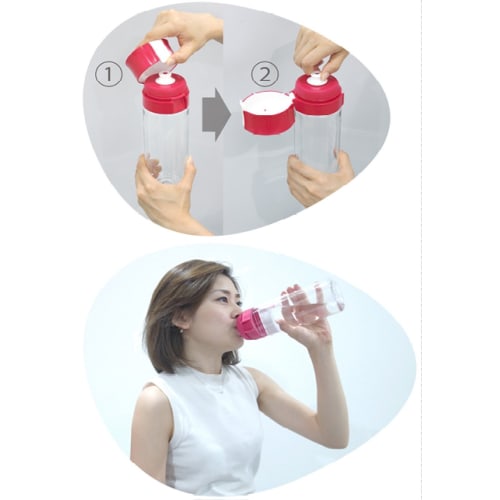 Brita 600ml Portable Water Bottle with Direct Drinking Function, Includes One Water Filter Cartridge, Fill & Go Lime [Official Japanese Product]