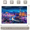 One piece of polyester background fabric featuring Las Vegas cityscape - versatile party banner, multi-purposezyc
