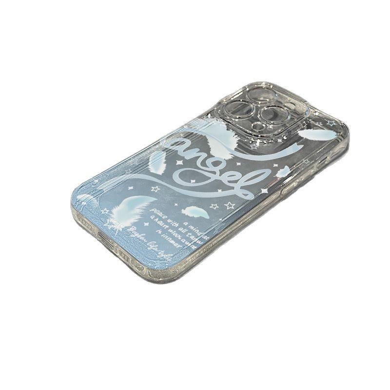 Applicable To iPhone17promax Snow Feather Space Phone Case Apple 16 Pro Transparent 15/14 Niche