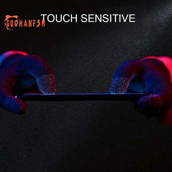 2Pcs Gaming Touch Screen Gloves Breathable Lightweight Warm Thin Sweat-proof Multifunctional Mobile Game Gloves