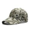 New dollar printed baseball cap men's European and American personality street sunshade cap hip hop hat