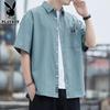 PLAYBOY Men's Pure Cotton Short Sleeve Shirt