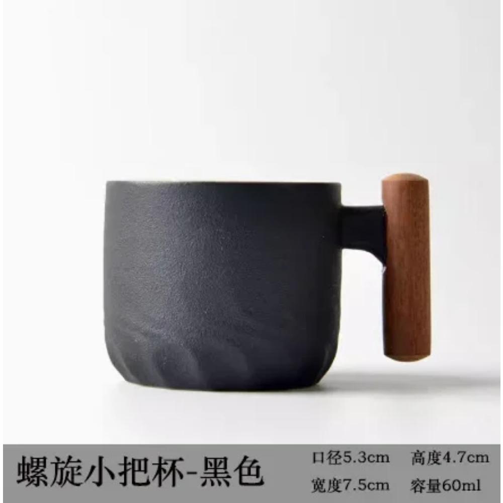 

Керамическая градиентная деревянная ручка чашка для чая керамическая японская кофейная чашка домашняя выточенная в печи ретро маленькая винная чашка 51-100ml