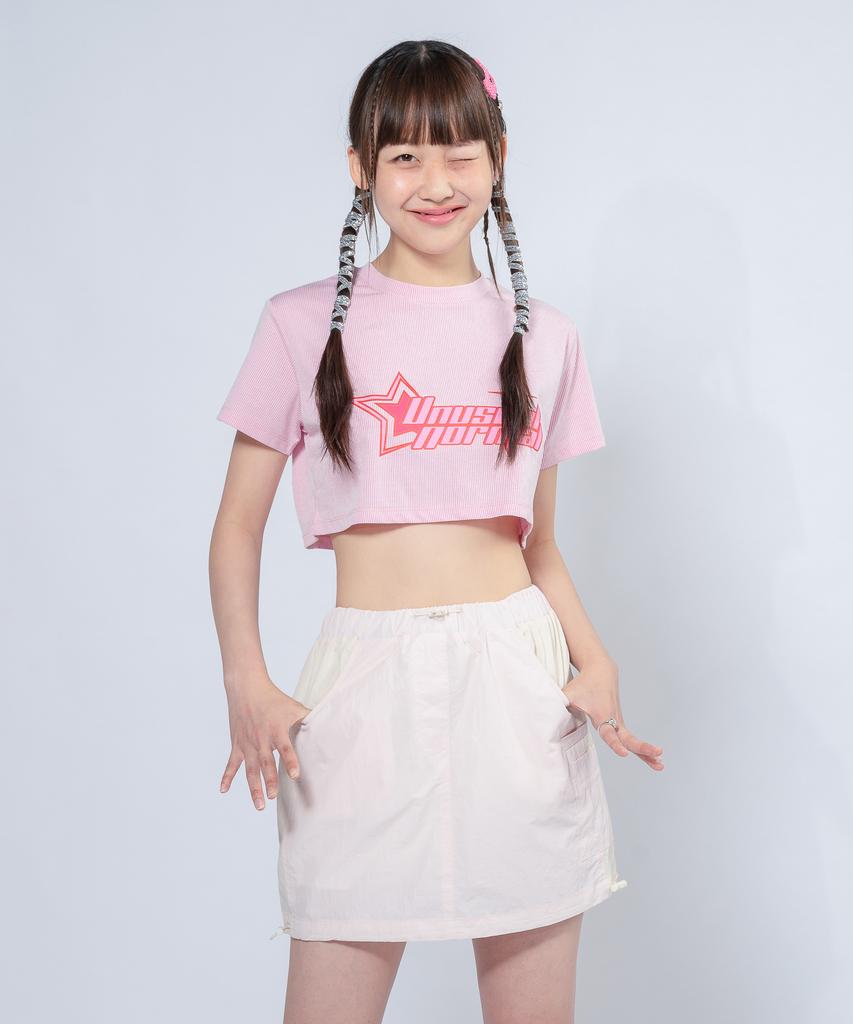 UNUSUALNORMAL Windy Symbol Skirt _ Pink