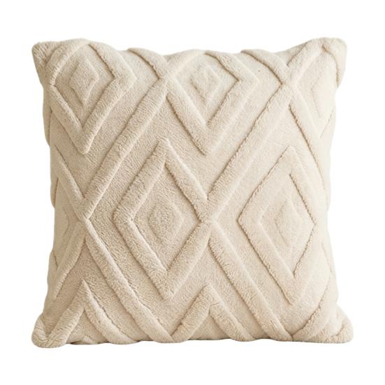 Rhombus Pattern Solid Color Pillowcase, Washable Throw Pillow Cover, Rectangle Square Cushion Cover for Home Living Room Bedroom Sofa Bed