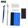 Professional Vinyl Wrap Tool Kit: Carbon Fiber Felt Squeegee, Micro Scraper & Hobby Knife for Car Window Tinting DIY Application