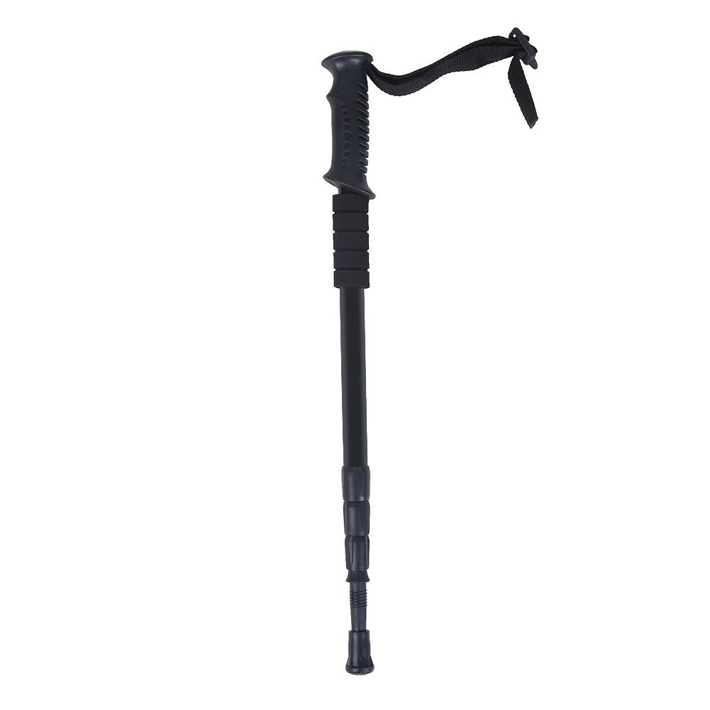 Aluminium Alloy Telescopic Lightweight Anti Skid Walking Cane Stick   Pole (Black)