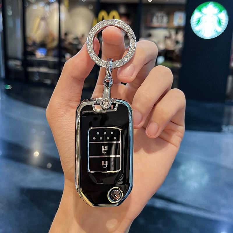 TPU Car Key Bag Case Cover Protector Shell For Honda Civic HRV CRV XRV CR-V Crider Odyssey Pilot Fit Accord Keychain Accessories BO8