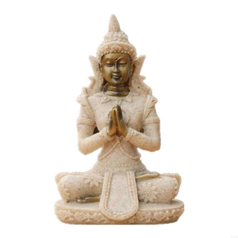 62KD Resin Buddhist Statue Figurine Buddhist Meditating Statue Sculpture for Indoor