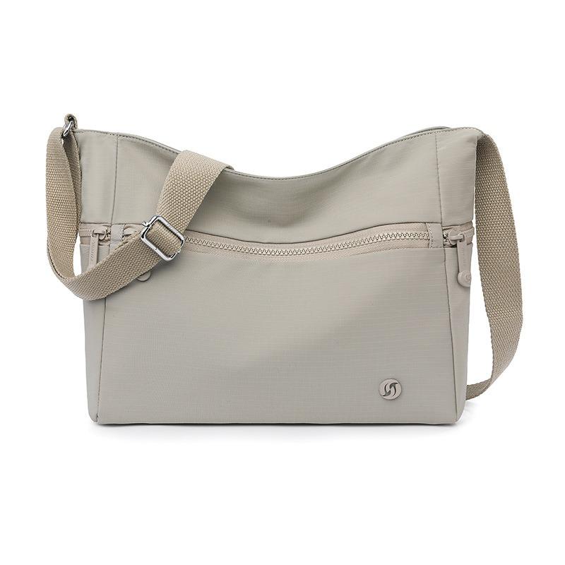 Модная наплечная сумка-мессенджер женская большая вместительная нейлоновая парусиновая сумка для мамы среднего возраста многосекционное деловое портмоне серый 2960₽