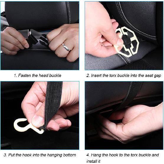 Car Seat Back Organizer, Leather Vehicle Seatback Storage Pocket With Foldable Table Tray, Multifunctional Automotive Backseat Protectors Kick Mats