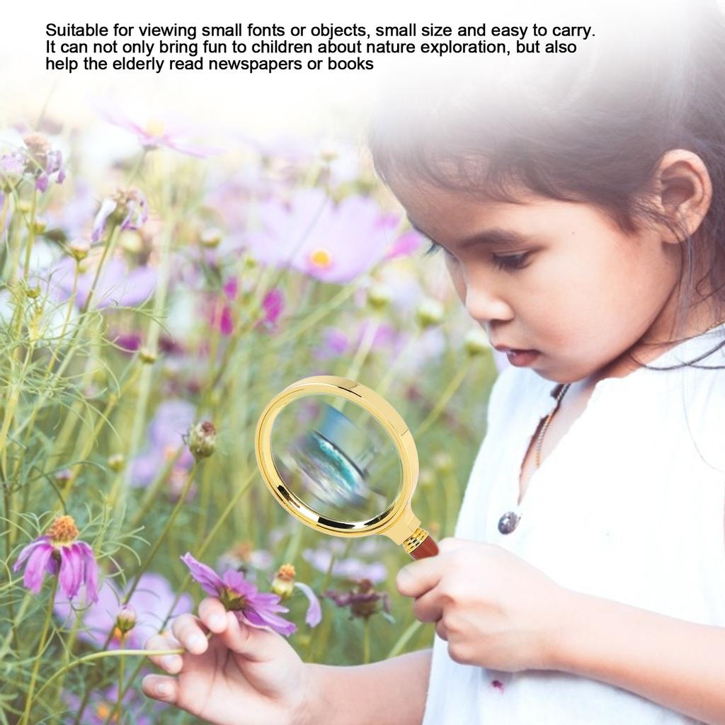 80mm 6x Lupe Handheld Antike Lupe Lesen Schmuck für ältere Menschen