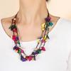 Trendy Bohemian Necklace with Coconut Shell and Wood Beads Colorful Designs for a Unique Fashion Statement Pieces