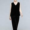 Women's Mulberry Silk Velvet V-Neck Sleeveless Top