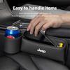 Car Leather Seat Gap Organizer With Cup Storage Box For Jeep Grand Cherokee Wrangler JK Gladiator Compass Renegade Patriot Liber