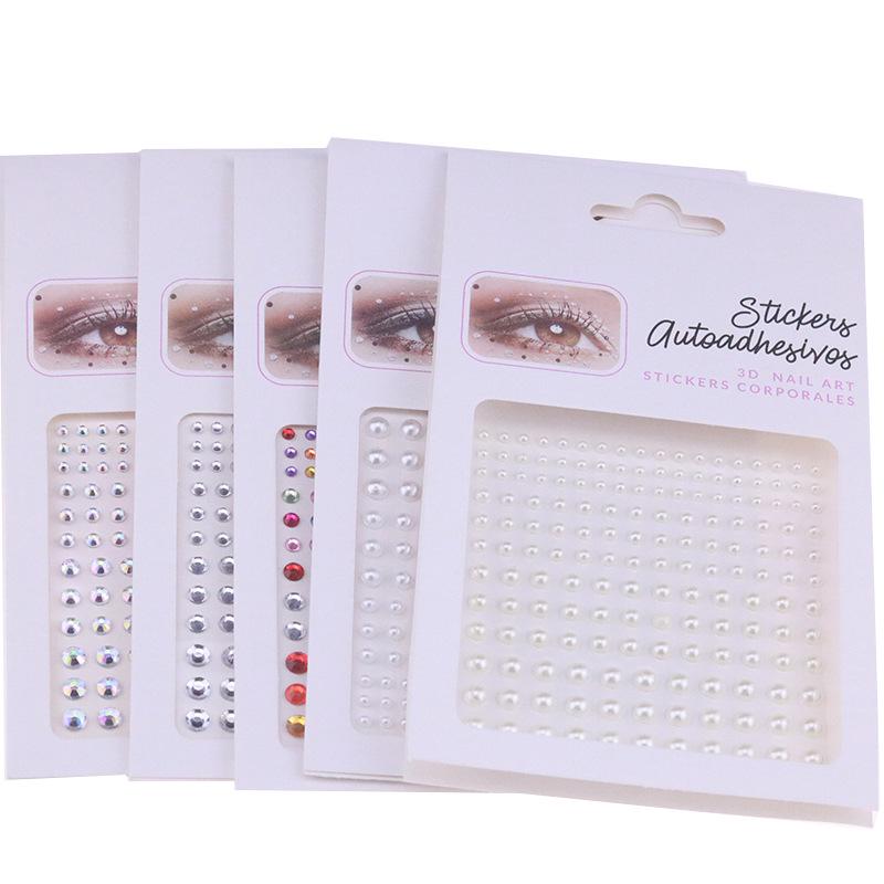 165-Piece Adhesive Rhinestone Stickers for DIY Makeup & Face Painting