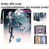 Hatsune Miku 400pcs/900pcs Card Album Book Folder 4/9 Card Slots Collections Zipper Double Pocket Zipper Card Binder Holder